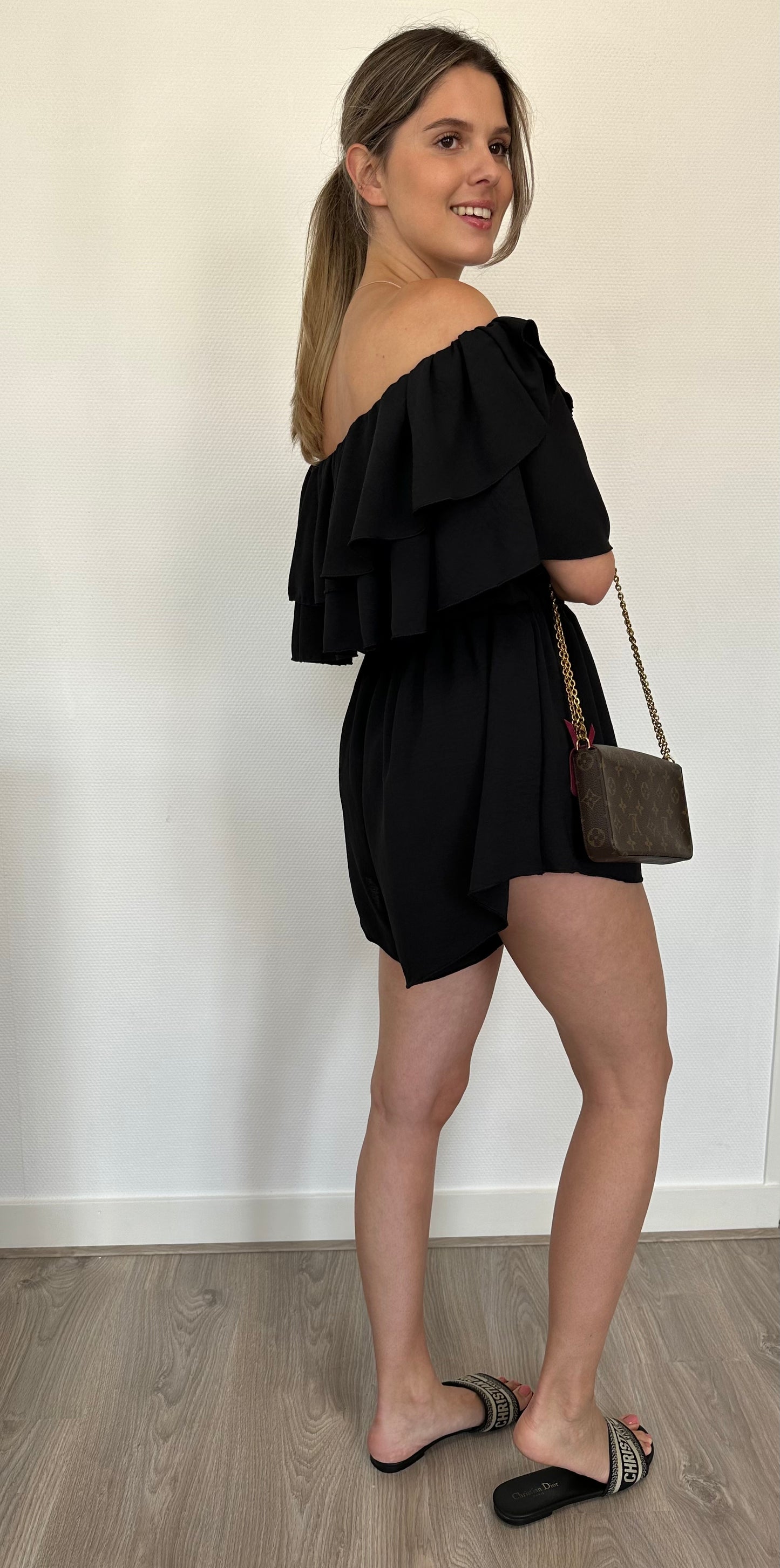 Sarah playsuit black