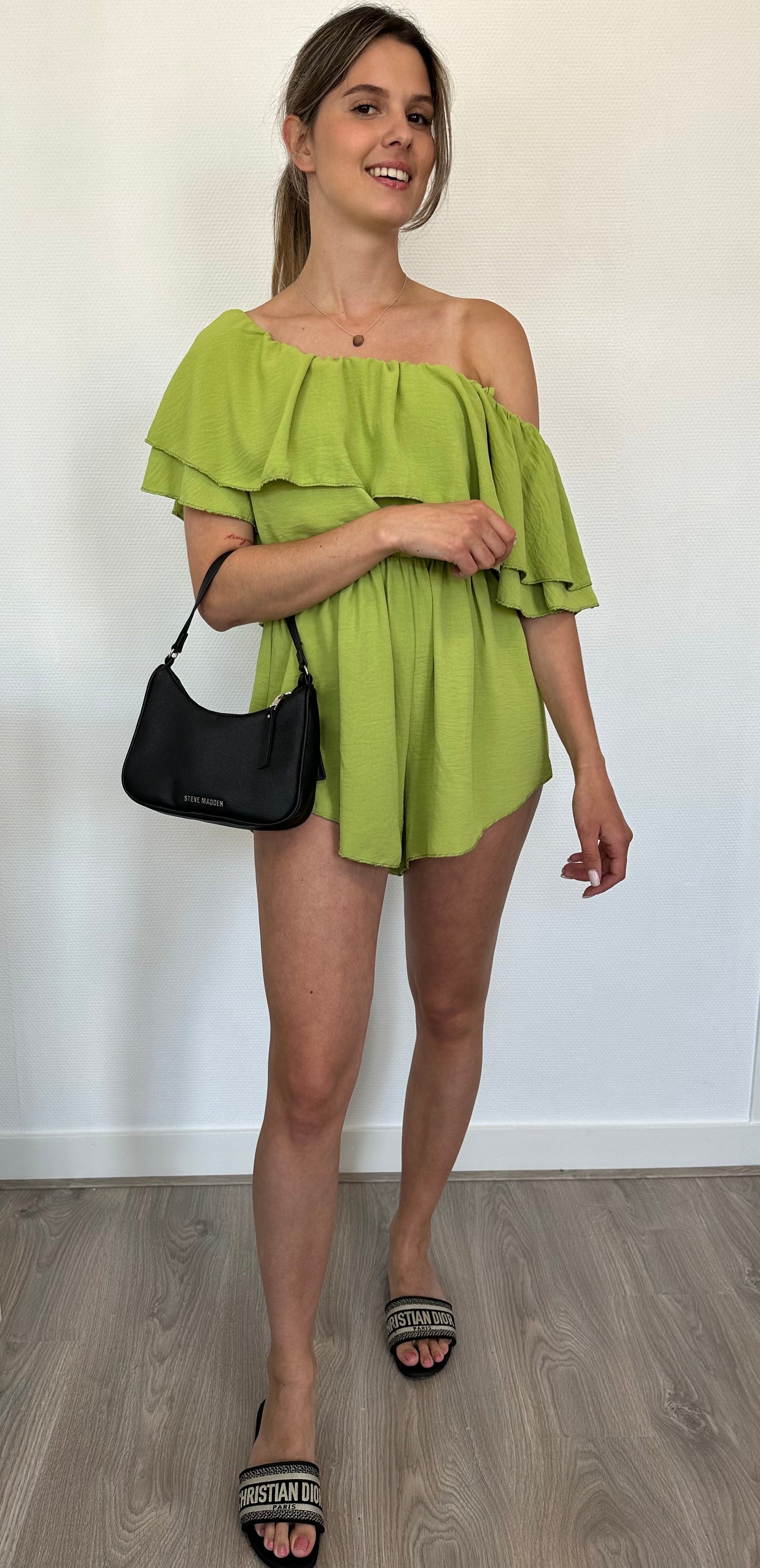 Sarah playsuit green