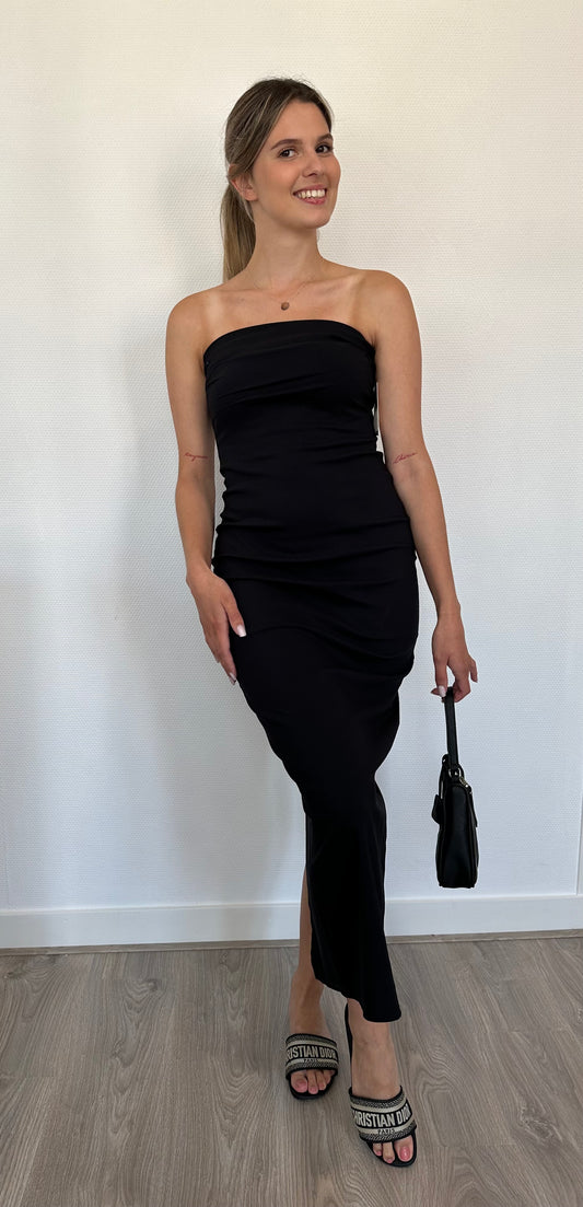 Classy strapless dress black